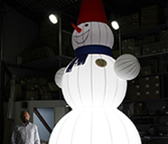 Надувная фигура для новогоднего оформления "Снеговик классический" высотой 3,0 м