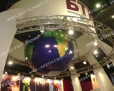 Надувной шар "Глобус" для установки над выставочным стендом