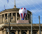 Воздушный шар на крышу "Конгресс" для рекламы мероприятия "Конгресс" для рекламы мероприятия (теги: большой шар, надувной шар, надувной шар на крышу)