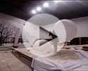 Надувная конструкция "Мяч для проекции" диаметром 2.0м. Используется в качестве декорации в спектакле